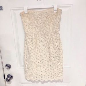 Francesca’s Strapless Lace Dress